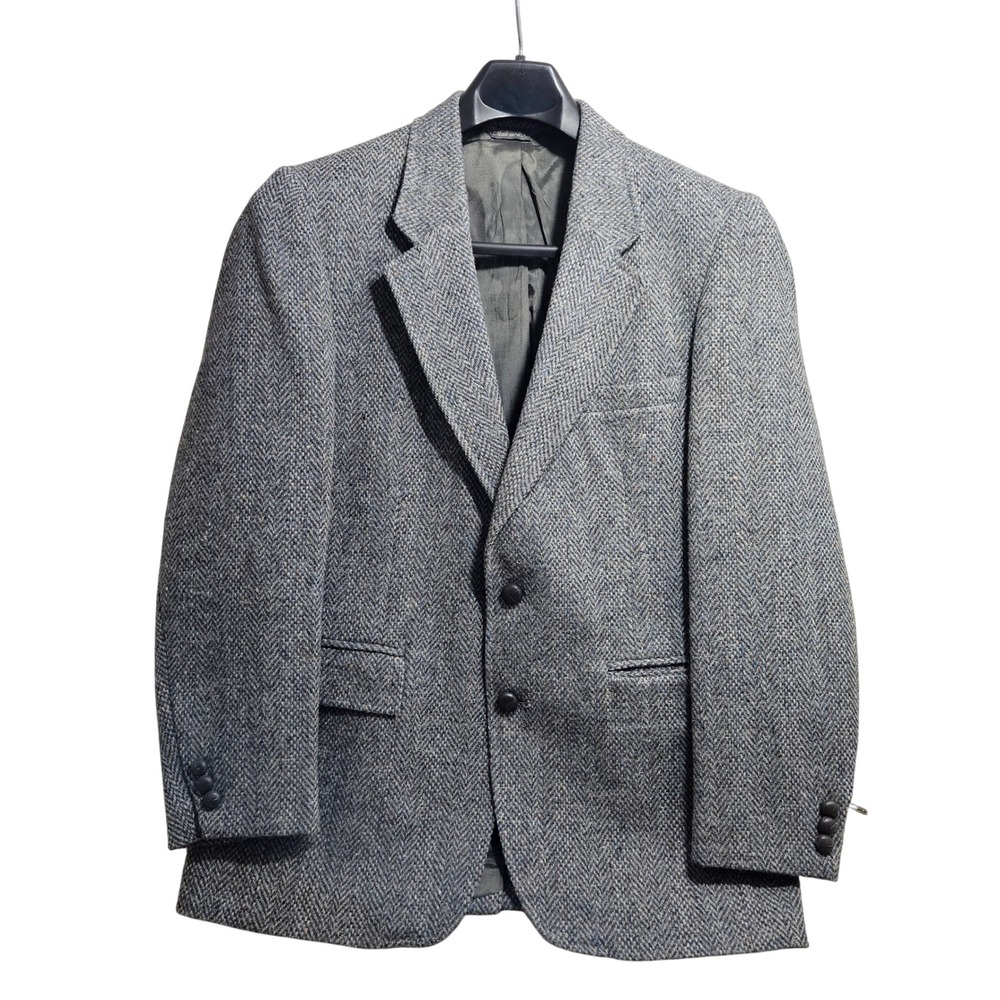 Levi's Vintage Blazer Mens 40R Grey Herringbone Wool 2-Button Sport * Coat USA